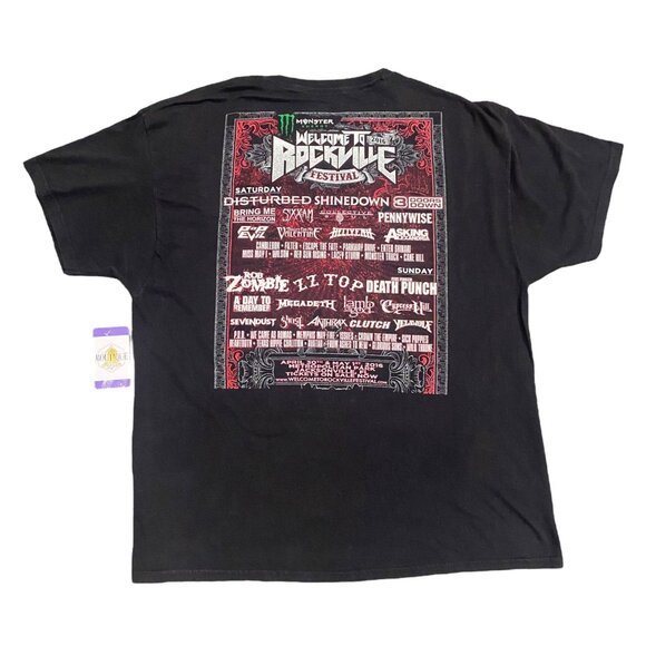 Welcome to Rockville XL Heavy Metal Festival 2016 TShirt Disturbed Zombie 5FDP - Picture 4 of 16